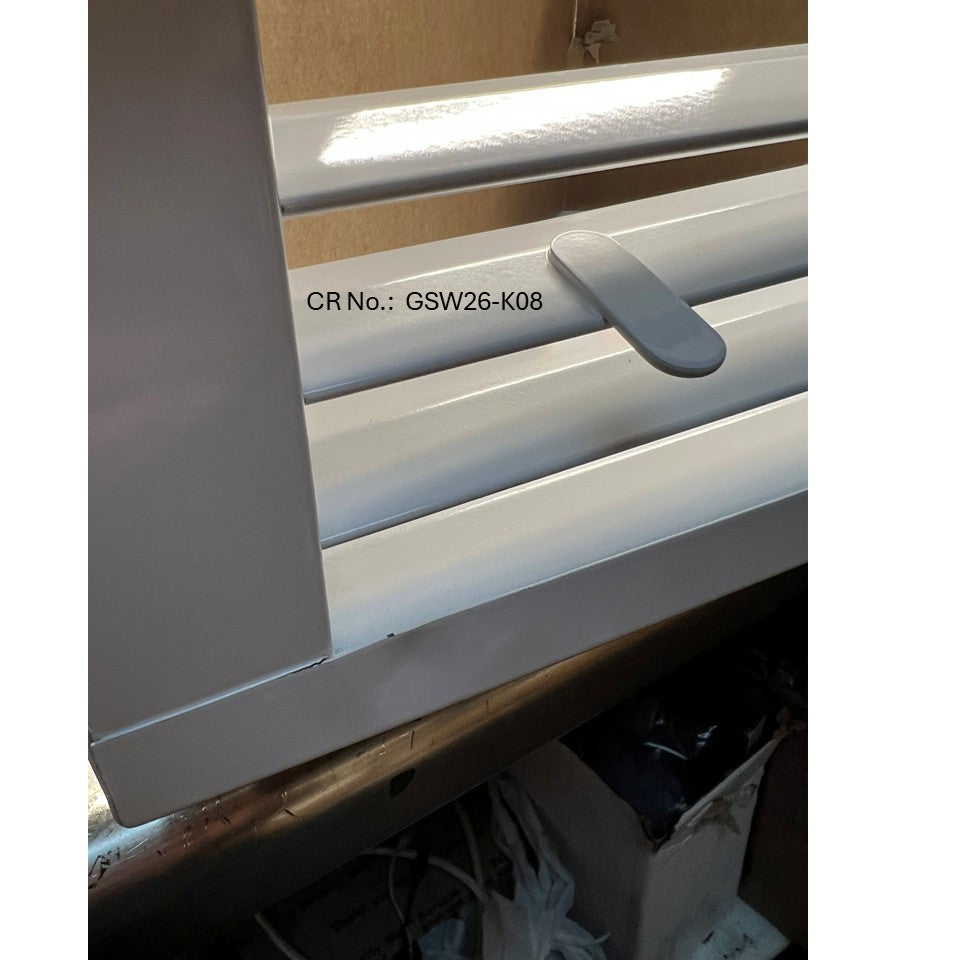 [Refurbished] GSW DF-22P 22" White Powder Coated 4-Way Adjustable Metal Diffuser for Evaporative/Swamp Cooler, 24” x 24" Mounting Edge (22"x22"x6")