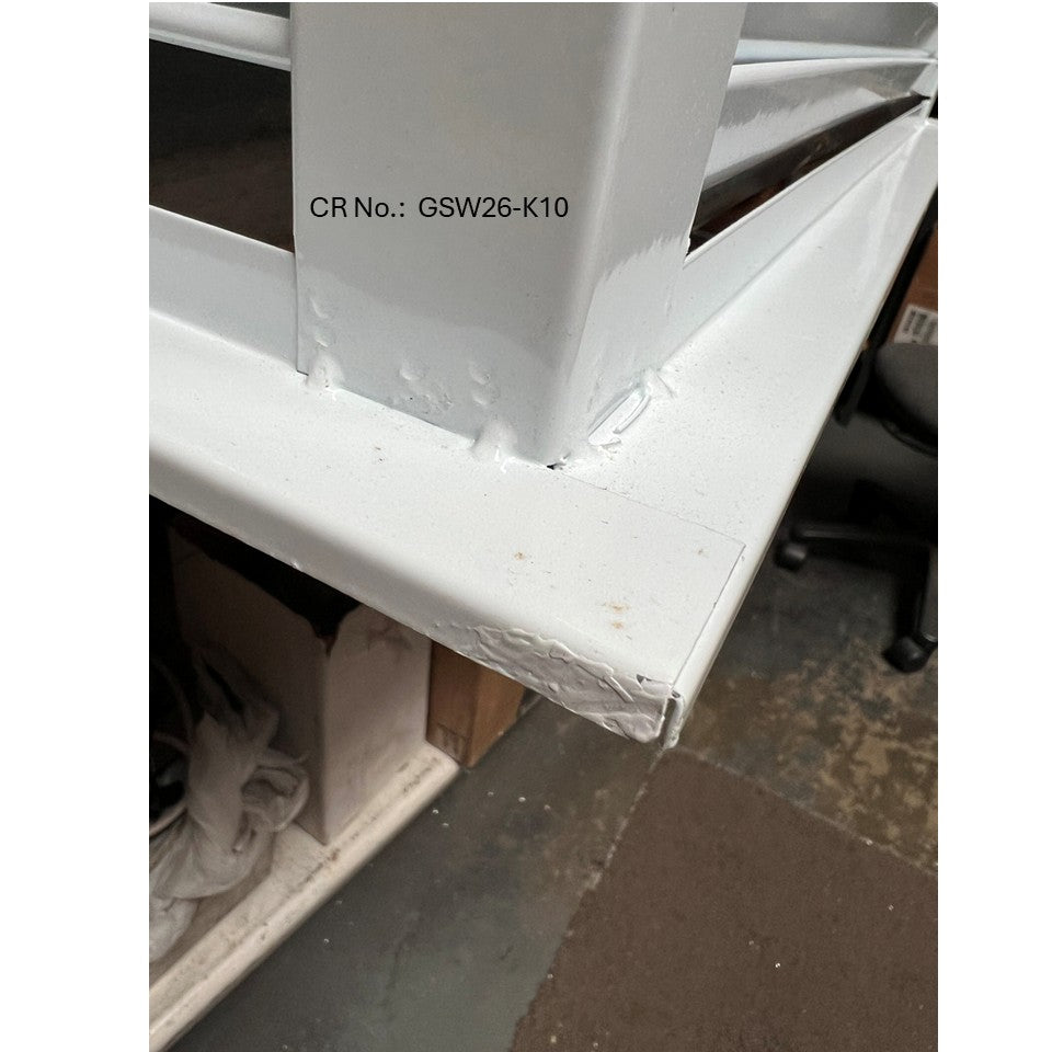 [Refurbished] GSW DF-24P 24” White Powder Coated 4-Way Adjustable Air Diffuser for Evaporative Swamp Cooler, 26” x 26" Mounting Edge (24"x24"x6")