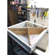 [Refurbished] GSW DF-22P 22" White Powder Coated 4-Way Adjustable Metal Diffuser for Evaporative/Swamp Cooler, 24” x 24" Mounting Edge (22"x22"x6")