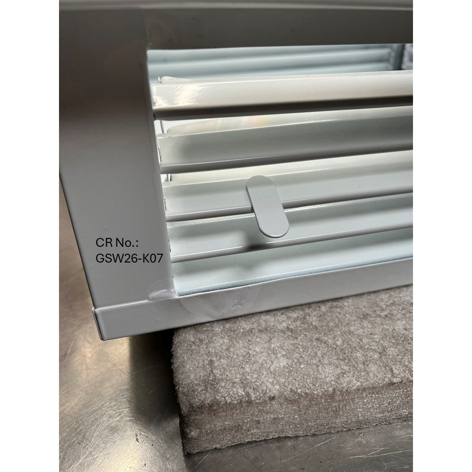 [Refurbished] GSW DF-22P 22" White Powder Coated 4-Way Adjustable Metal Diffuser for Evaporative/Swamp Cooler, 24” x 24" Mounting Edge (22"x22"x6")