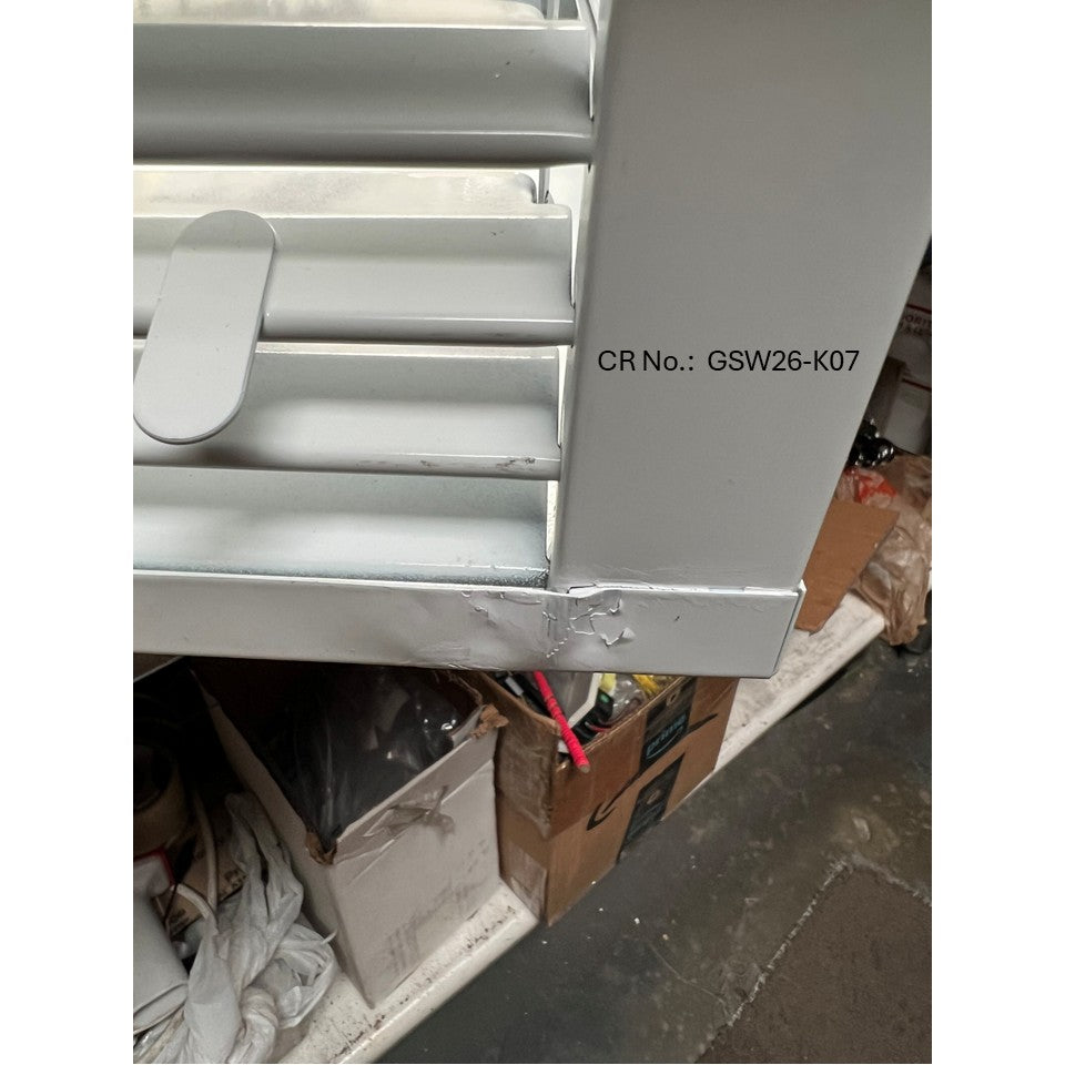 [Refurbished] GSW DF-22P 22" White Powder Coated 4-Way Adjustable Metal Diffuser for Evaporative/Swamp Cooler, 24” x 24" Mounting Edge (22"x22"x6")