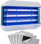 [Good] Awoco FT-3W45C-CRB 15W 100V-240V Wall Mount Sticky Fly Trap Lamp With 6 Glue Boards