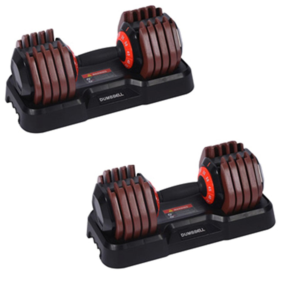Adjustable 10-in-1 Weight Training dumbbells, 55 lb Max, Anti-Slip Handle, 1 Pair (2 pcs)