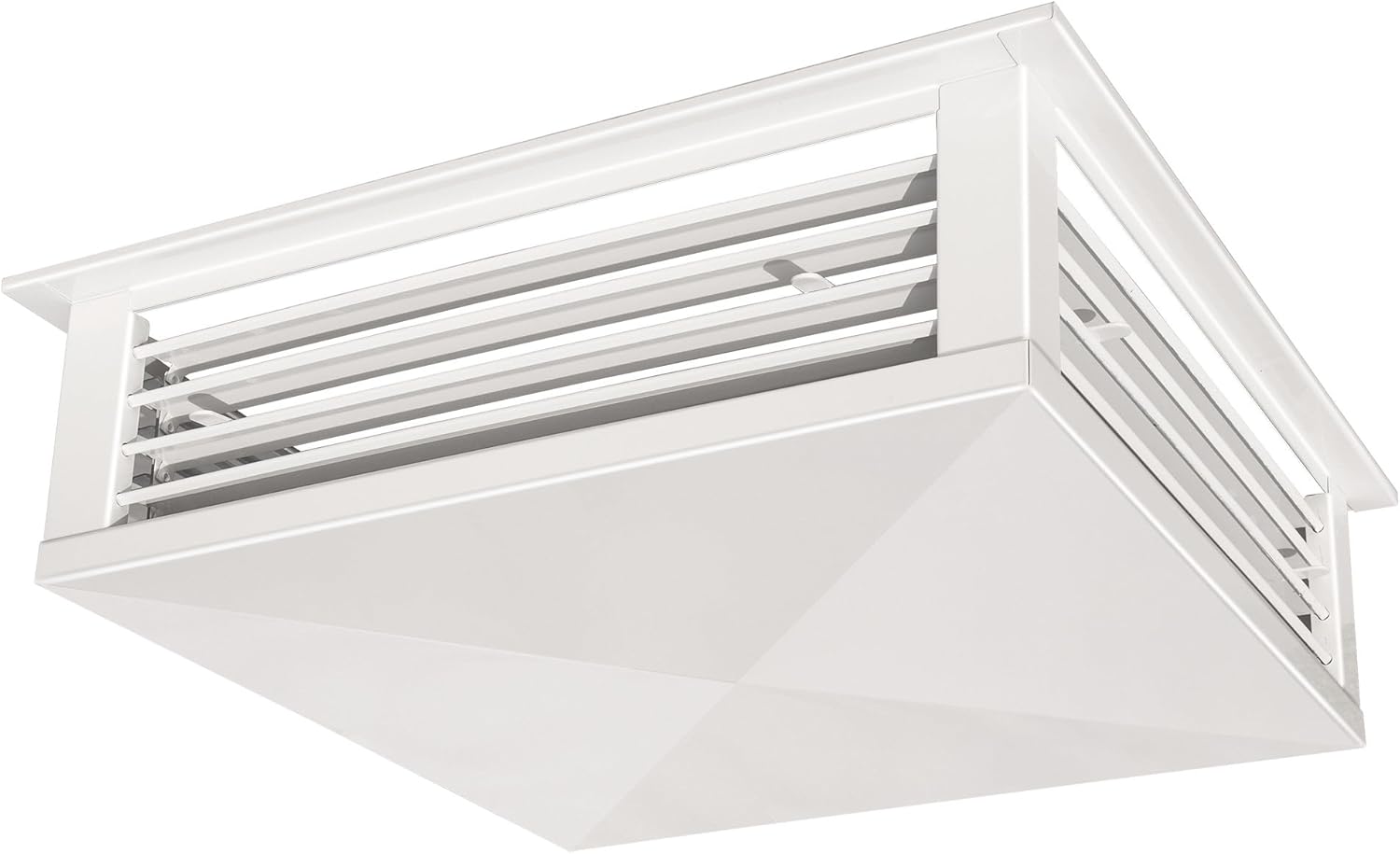 [Refurbished] GSW DF-18P 18” White Powder Coated 4-Way Adjustable Air Diffuser for Evaporative Swamp Cooler, 20” x 20" Mounting Edge (18"x18"x6")
