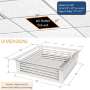 [Refurbished] GSW DF-20P 20" White Powder Coated 4-Way Adjustable Metal Diffuser for Evaporative/Swamp Cooler, 22” x 22" Mounting Edge (20"x20"x6")