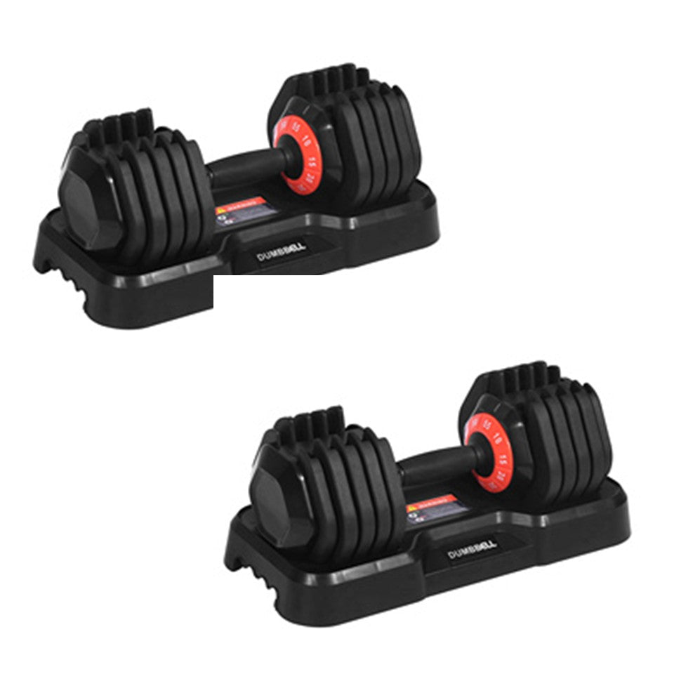 Adjustable 10-in-1 Weight Training dumbbells, 55 lb Max, Anti-Slip Handle, 1 Pair (2 pcs)