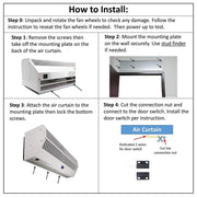 [Dent] Awoco FM1518-M 72” Super Power 2 Speeds Indoor Air Curtain, UL Certified, 120V Unheated With An Easy-Install Magnetic Switch