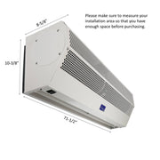 [Dent] Awoco FM1518-M 72” Super Power 2 Speeds Indoor Air Curtain, UL Certified, 120V Unheated With An Easy-Install Magnetic Switch