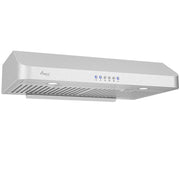 [Dent] Awoco RH-C06-30 Classic 6" High Stainless Steel Under Cabinet 4 Speeds 900CFM Range Hood with 2 LED Lights Top Vent (30"W Top Vent)