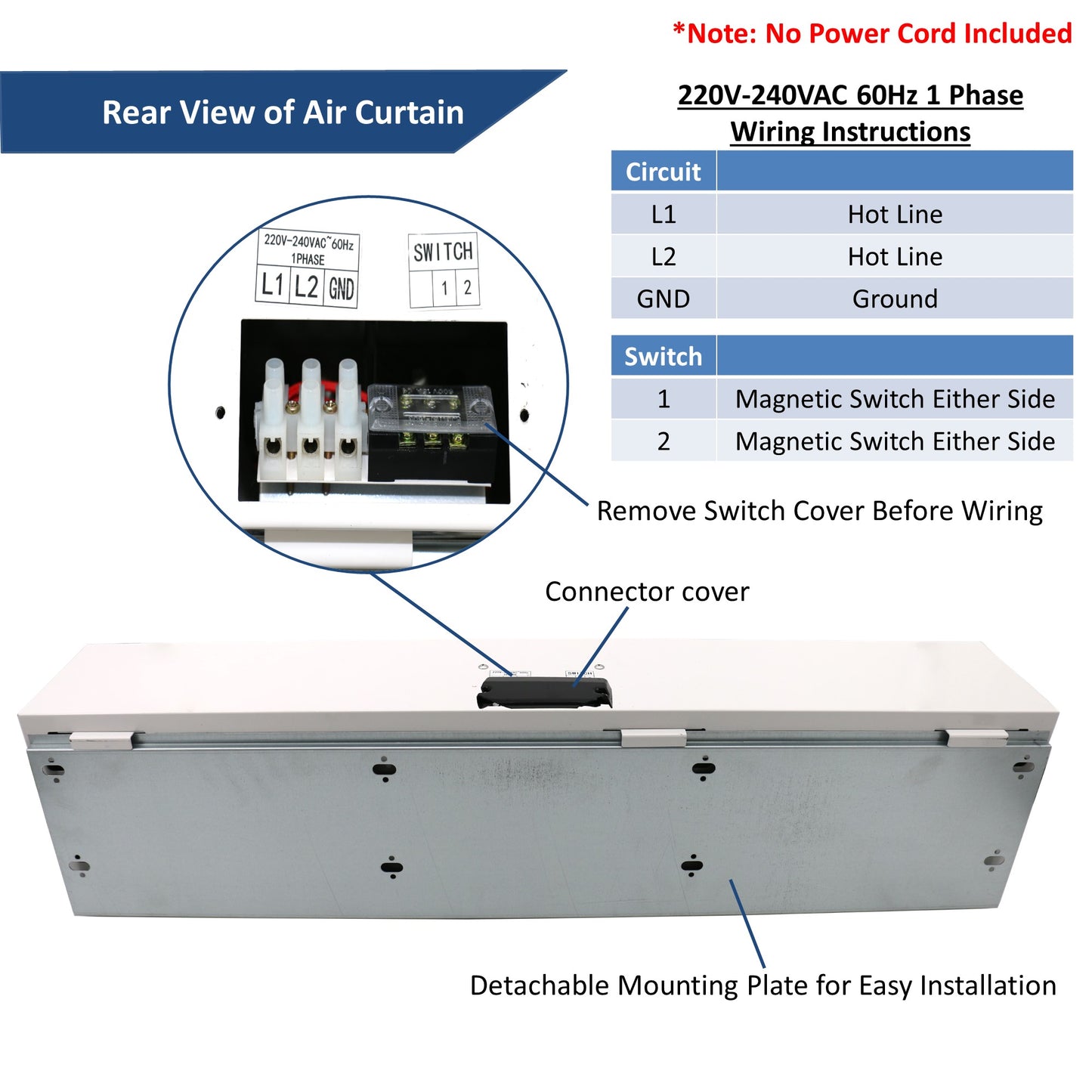 [Scratch] Awoco RM1209H 36" Heated 2 Speeds Commercial Indoor Air Curtain, CE Certified with an Easy-Install Magnetic Door Switch