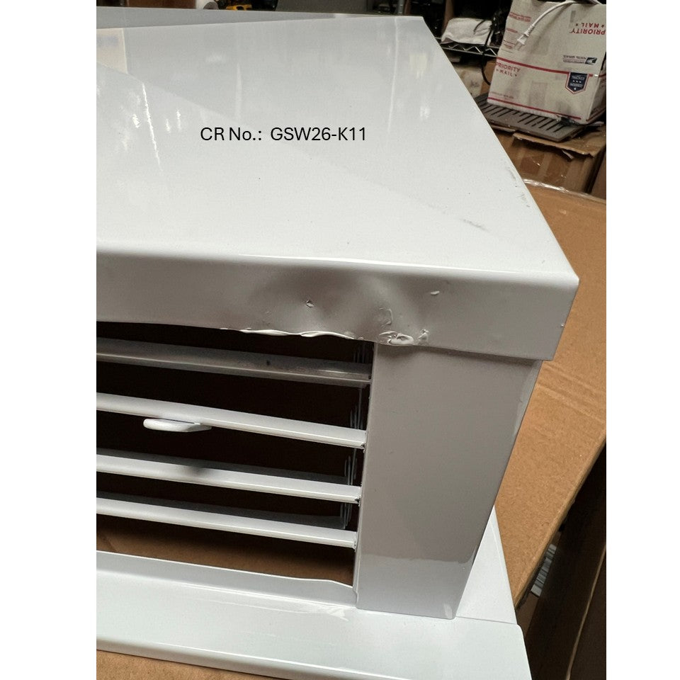 [Refurbished] GSW DF-24P 24” White Powder Coated 4-Way Adjustable Air Diffuser for Evaporative Swamp Cooler, 26” x 26" Mounting Edge (24"x24"x6")